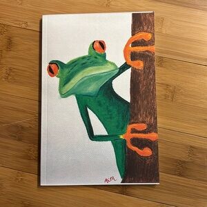 Tree Frog Original Artwork Paperback Journal with Lined Blank Pages